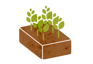 coco coir brick illustration